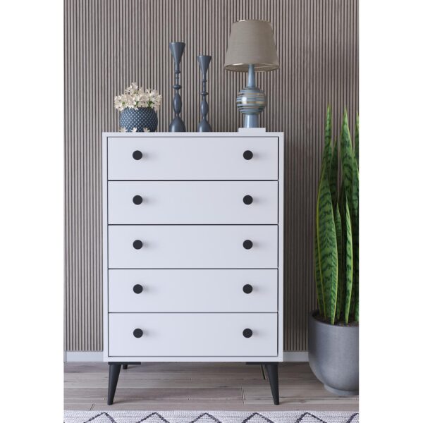 Συρταριέρα AMARI Λευκό Μοριοσανίδα 72x43x114cm