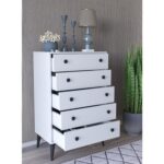 Συρταριέρα AMARI Λευκό Μοριοσανίδα 72x43x114cm