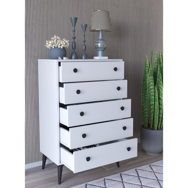 Συρταριέρα AMARI Λευκό Μοριοσανίδα 72x43x114cm