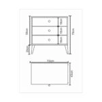 Συρταριέρα  AMARI Δρυς/Ανθρακί Μοριοσανίδα 72x43x79cm