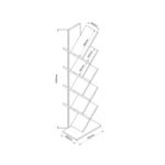 Βιβλιοθήκη AZIZI Δρυς Μοριοσανίδα 35x19.5x130cm