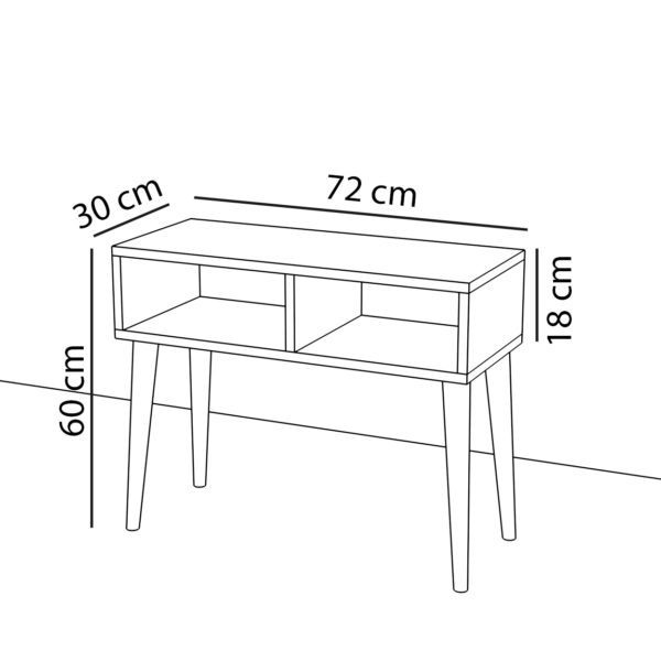 Έπιπλο Τηλεόρασης CHIDINMA Δρυς Μοριοσανίδα/Ξύλο 72x30x60cm
