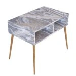 Έπιπλο Τηλεόρασης  CHIDINMA Γκρι/Όψη Μαρμάρου Μοριοσανίδα/Ξύλο 72x30x60cm