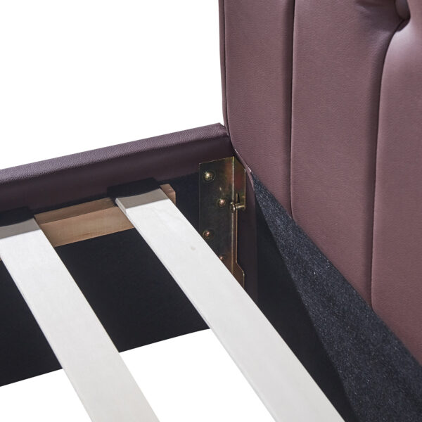 Κρεβάτι ARABIS Καφέ PU (Στρώμα 150x200cm)