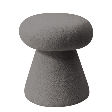 Σκαμπό TRIACYTIS Γκρι Ύφασμα Teddy 38x38x42cm