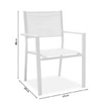 Τραπεζαρία Nares-Moly σετ 5τεμ  αλουμίνιο ανθρακί-textilene ανθρακί