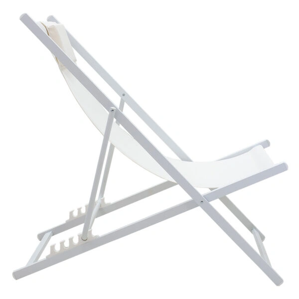 Σεζλόνγκ επαγγελματική Corte αλουμίνιο λευκό-textilene μπεζ