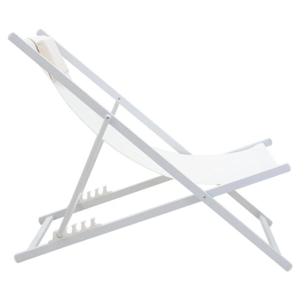 Σεζλόνγκ επαγγελματική Corte αλουμίνιο λευκό-textilene μπεζ