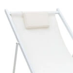 Σεζλόνγκ επαγγελματική Corte αλουμίνιο λευκό-textilene μπεζ