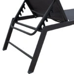 Ξαπλώστρα Kiara  αλουμίνιο-textilene ανθρακί στοιβαζόμενη