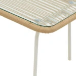 Σαλόνι Bonanza  σετ 4τμχ rattan μπεζ-αλουμίνιο λευκό