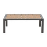 Σαλόνι Fashionable  σετ 4τμχ ύφασμα σε γκρι απόχρωση και αλουμίνιο-plywood σε ανθρακί απόχρωση