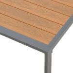 Σαλόνι Fashionable  σετ 4τμχ ύφασμα σε γκρι απόχρωση και αλουμίνιο-plywood σε ανθρακί απόχρωση