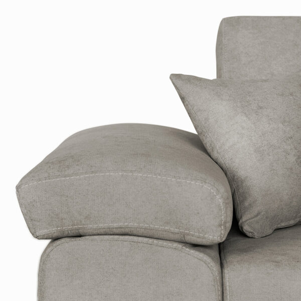 Γωνιακός καναπές-κρεβάτι αναστρέψιμος Comy μπεζ-γκρι 286x160x75-90εκ