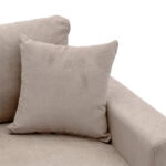 Γωνιακός καναπές-κρεβάτι αναστρέψιμος Lilian ύφασμα μπεζ 225x148x81εκ