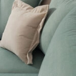 Γωνιακός καναπές αριστερή γωνία Romantic ύφασμα ciel-cream 290x235x95εκ