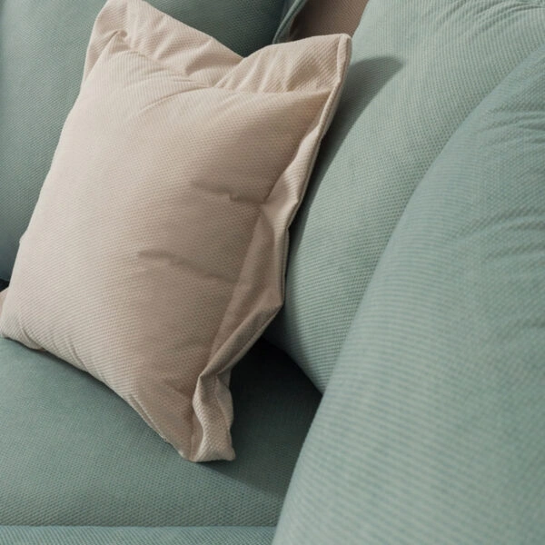 Γωνιακός καναπές αριστερή γωνία Romantic ύφασμα ciel-cream 290x235x95εκ