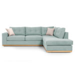 Γωνιακός καναπές αριστερή γωνία Boston ύφασμα ciel-cream 280x225x90εκ