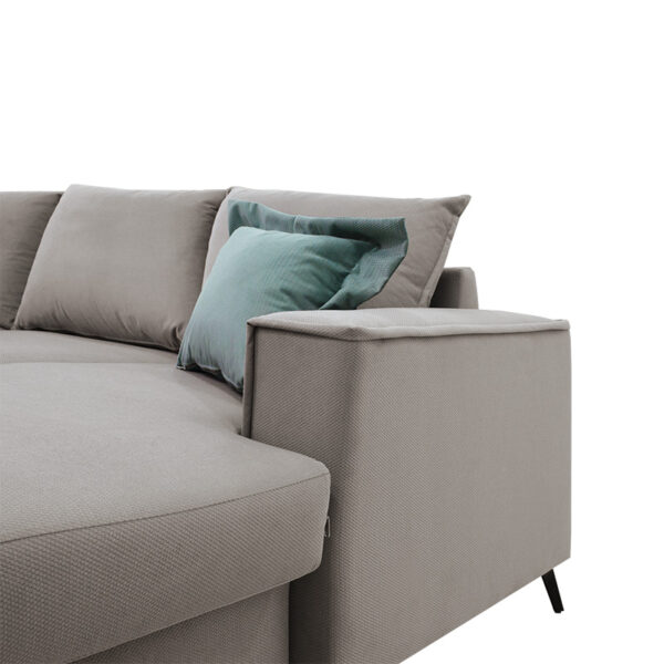 Γωνιακός καναπές Fabulous αναστρέψιμος ύφασμα elephant-ciel 240x165x95εκ