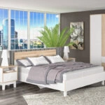 Κρεβάτι Awell  sonoma-λευκό 160x200εκ