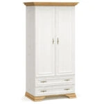 Ντουλάπα Jaden  δίφυλλη golden oak-λευκό antique 101x62x197,5εκ