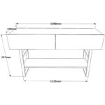 Κονσόλα Vien oak-μαύρο 139x43x75,5εκ