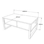 Τραπέζι σαλονιού Honora oak-μαύρο 100x60x44,5εκ