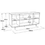 Μπουφές Jethro sonoma-wenge 160x44.5x75.5εκ
