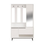 Έπιπλο εισόδου Zerbie μελαμίνης λευκό-μαύρο 112x35.5x178εκ