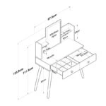 Τουαλέτα κρεβατοκάμαρας Rainy  λευκό 90x38.2x111.8εκ