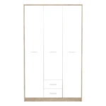 Ντουλάπα ρούχων Serenity  τρίφυλλη sonoma-λευκό 118.5x54x196.5εκ