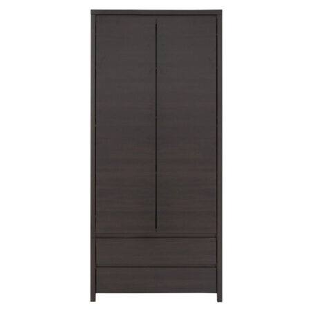 Ντουλάπα ρούχων δίφυλλη Selina wenge 90x55.5x200.55εκ
