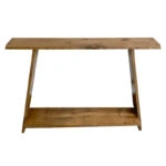 Κονσόλα Edgar φυσικό ξύλο πεύκου 30mm καρυδί 139x29x90εκ