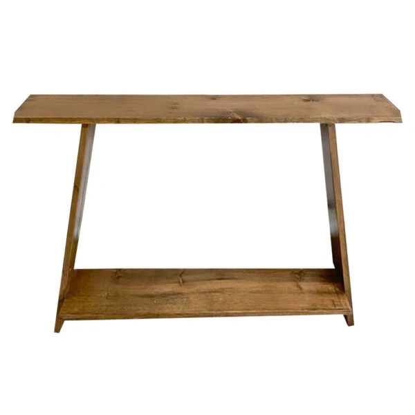 Κονσόλα Edgar φυσικό ξύλο πεύκου 30mm καρυδί 139x29x90εκ