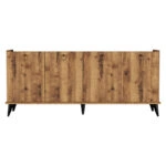 Μπουφές Lireta  μελαμίνης καρυδί-μαύρο 182x41x82.5εκ