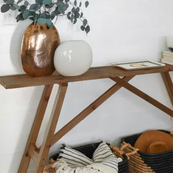 Κονσόλα Roosevelt  καρυδί ξύλο πεύκου 35mm καρυδί 119x29x80εκ