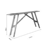 Κονσόλα Roosevelt  καρυδί ξύλο πεύκου 35mm καρυδί 119x29x80εκ