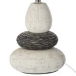 Επιτραπέζιο φωτιστικό Rockgem  Ε27 ivory-ανθρακί Φ18x33εκ