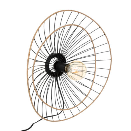 Φωτιστικό τοίχου-απλίκα Alara  E27 40W χρυσό-μαύρο Φ45x11εκ