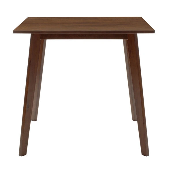 Tραπεζαρία Benson - Toto σετ 5τμχ καρυδί - ύφασμα μπεζ 80x80x75εκ