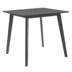Tραπεζαρία Benson - Toto σετ 5τμχ rustic grey - ύφασμα grey 80x80x75εκ