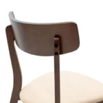 Tραπεζαρία Benson - Toto σετ 5τμχ καρυδί - ύφασμα μπεζ 120x75x75εκ