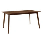 Tραπεζαρία Benson - Orlean σετ 7τμχ καρυδί - ύφασμα μπεζ 150x90x75εκ