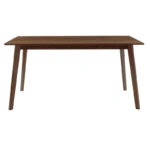 Tραπεζαρία Benson - Orlean σετ 7τμχ καρυδί - ύφασμα μπεζ 150x90x75εκ