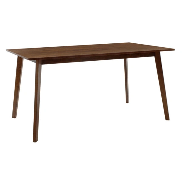 Tραπεζαρία Benson - Toto σετ 7τμχ καρυδί - ύφασμα μπεζ 150x90x75εκ