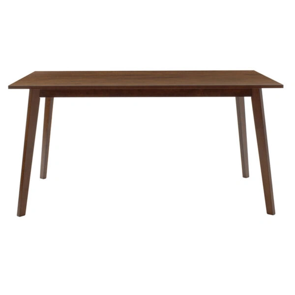 Tραπεζαρία Benson - Toto σετ 7τμχ καρυδί - ύφασμα μπεζ 150x90x75εκ