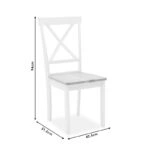 Tραπεζαρία Lars-York  σετ 5τμχ επεκτεινόμενη ξύλο λευκό-φυσικό Φ100(+38)x100x75εκ