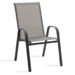 Τραπεζαρία Calan-Watson σετ 3τεμ  μέταλλο μαύρο-textilene μαύρο Φ60x70εκ