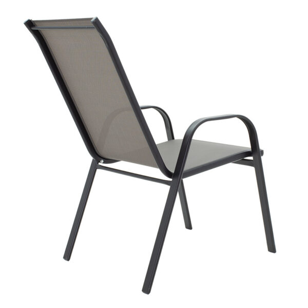 Τραπεζαρία Calan-Watson σετ 3τεμ  μέταλλο μαύρο-textilene μαύρο Φ60x70εκ