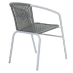 Τραπεζαρία Valor-Obbi σετ 5τεμ μέταλλο-pe γκρι